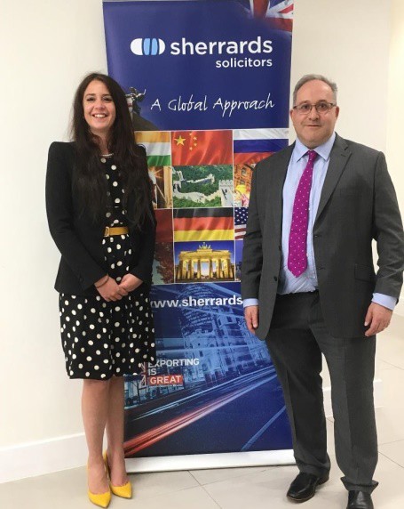 London immigration lawyer Laura Butcher with Head of International Services Paul Marmor