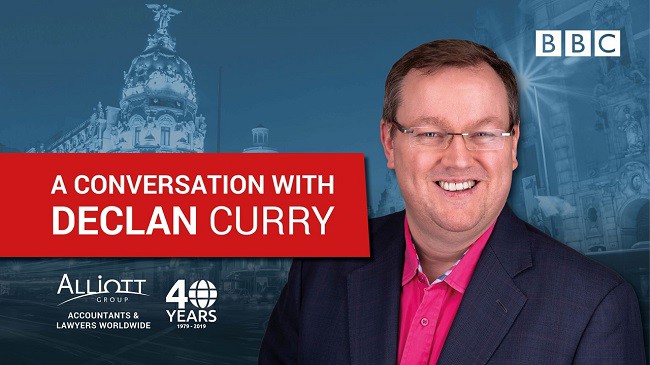 Former BBC journalist Declan Curry led a panel on economic and political trends and how they are impacting professional firms and their clients around the world